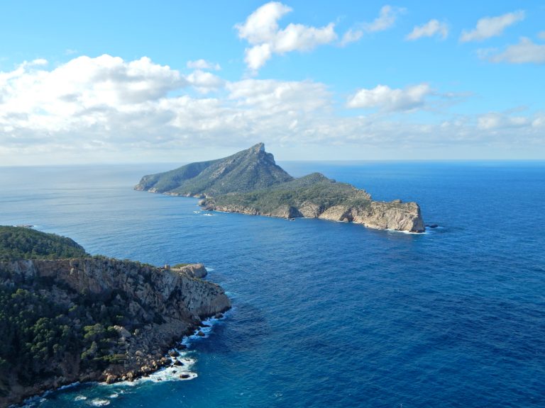 View of the island of Sa Dragonera in Majorca