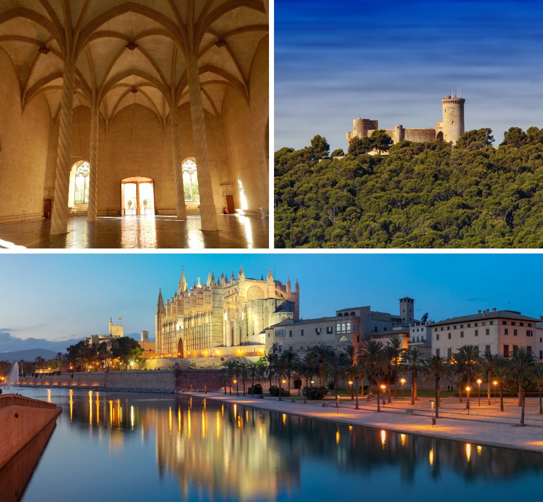 Lonja-castillo-de-bellver-and-cathedral-of-mallorca